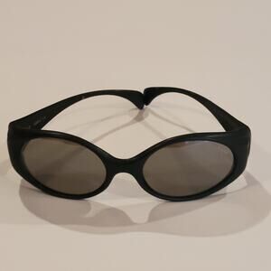 Vintage Bolle Puff Adder Sunglasses Wrap Made in France Black